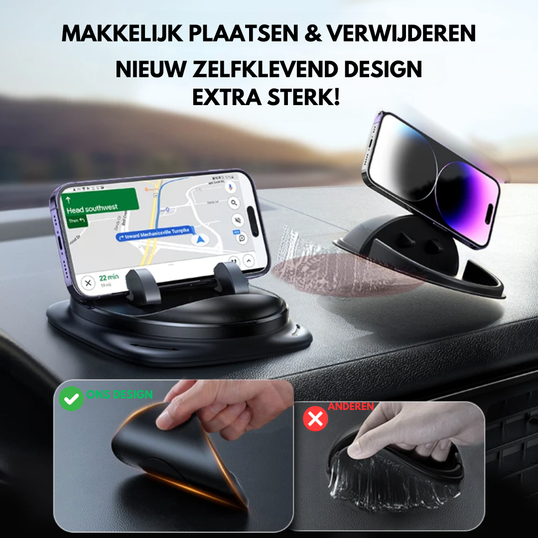 Adreza 360° Draaibare Telefoonhouder| Comfortabel en Handsfree Rijden