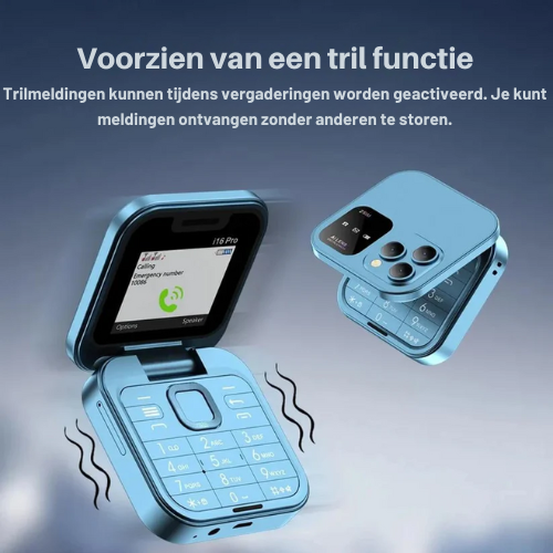 Adreza Mini Flip Phone™ | 2 Sim kaart Opvouwbare Mobiele Telefoon