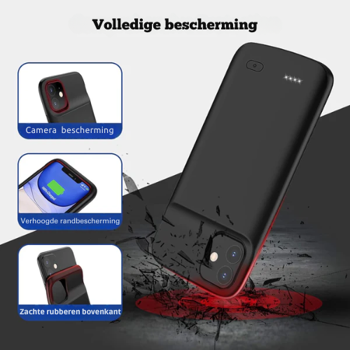 Adreza PowerCase™| Snellader batterijcase voor iPhone, 6800 mAh