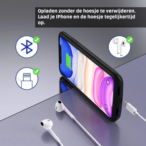 Adreza PowerCase™| Snellader batterijcase voor iPhone, 6800 mAh