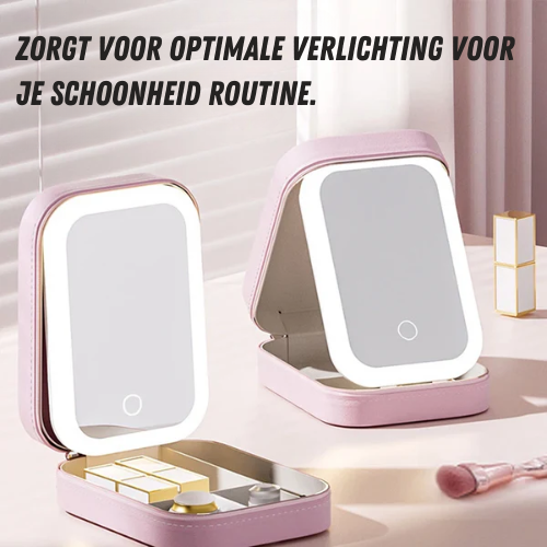 Adreza Make-Up Box™| Voorzien van Driekleurige Verstelbare LED-Make-Up Spiegel