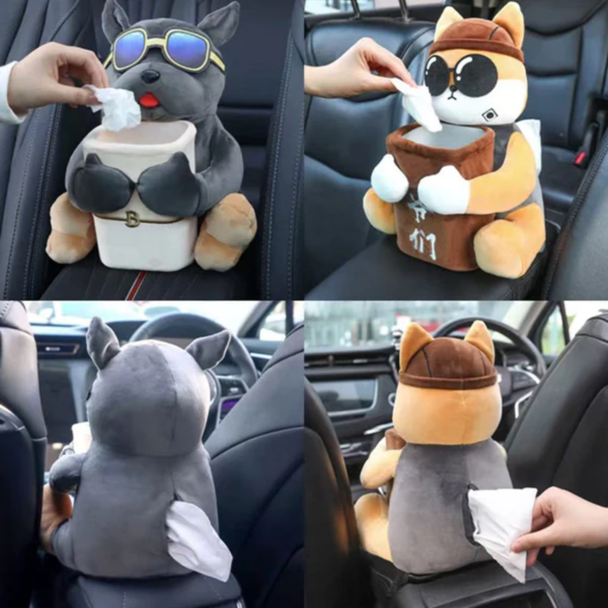 Adreza 2-in-1 Cute Car Pet Holder™ | Storage Bin and Tissue Holder in One