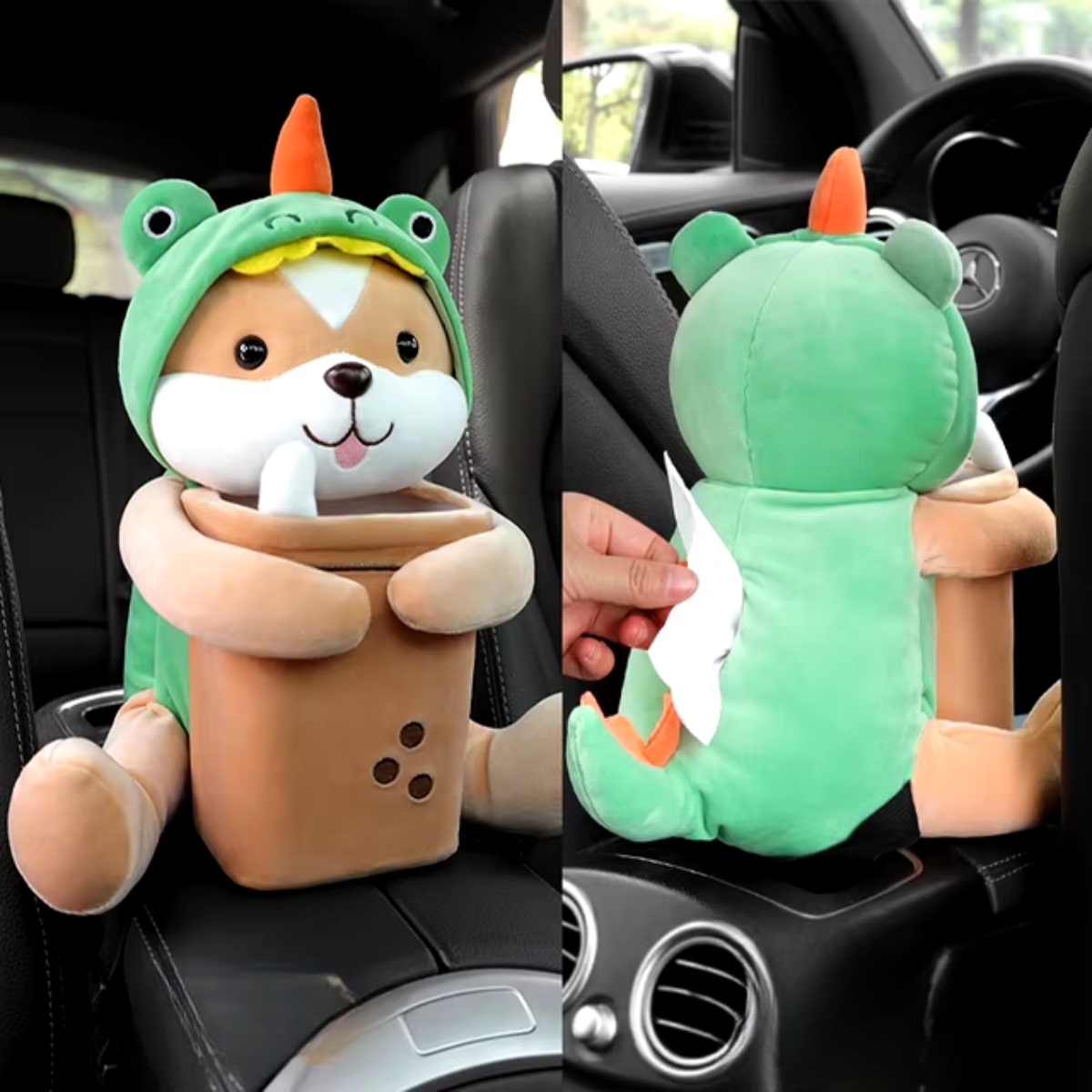 Adreza 2-in-1 Cute Car Pet Holder™ | Storage Bin and Tissue Holder in One