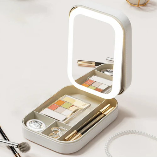 Adreza Make-Up Box™| Voorzien van Driekleurige Verstelbare LED-Make-Up Spiegel