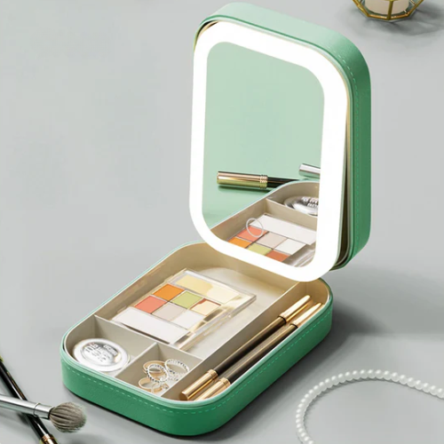 Adreza Make-Up Box™| Voorzien van Driekleurige Verstelbare LED-Make-Up Spiegel