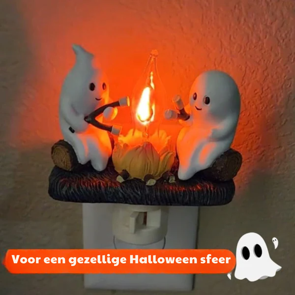 Adreza Ghosts Kampvuur Nachtlampje™| Maak Je Halloween Compleet